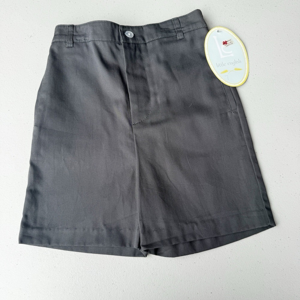 Little English Big Boy Shorts Size 7 Gray Dressy Church Wedding Southern Chino